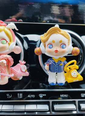 新款正版skullpanda人生如戏卡通珍珠车载车挂香薰出风口车摆