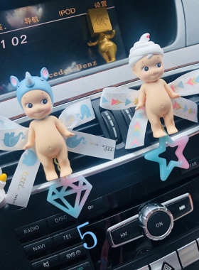 正版sonnyangel车载sa丘比娃娃动物3系列车载空调夹香薰出风口夹