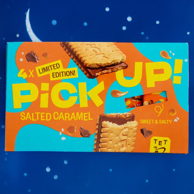 Bahlsen百乐顺意大利进口Pick-UP咸焦糖夹心曲奇饼干零食独立112G