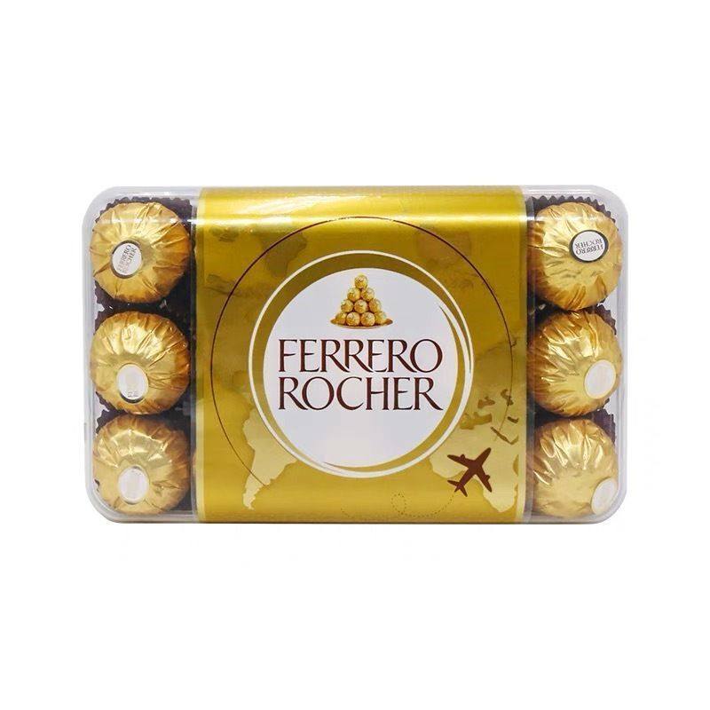 费列罗FERRERO金莎朱古力金莎巧克力T30-30粒盒375g