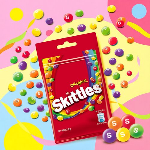 超特价Skittles -[袋装]彩虹糖 - 杂果 45 g #零食