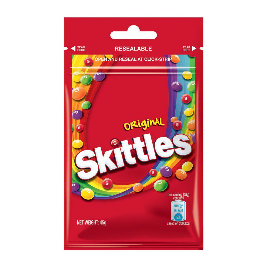 特选香港 彩虹 - 彩虹糖原味袋装45克儿童糖果办公室休闲零食小吃