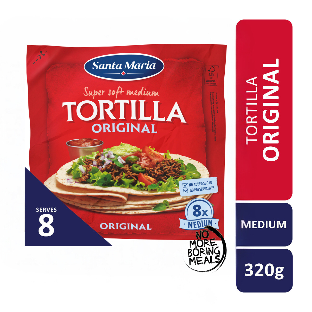 Santa Maria - 墨西哥原味中尺寸薄饼饼皮 8件装 320克