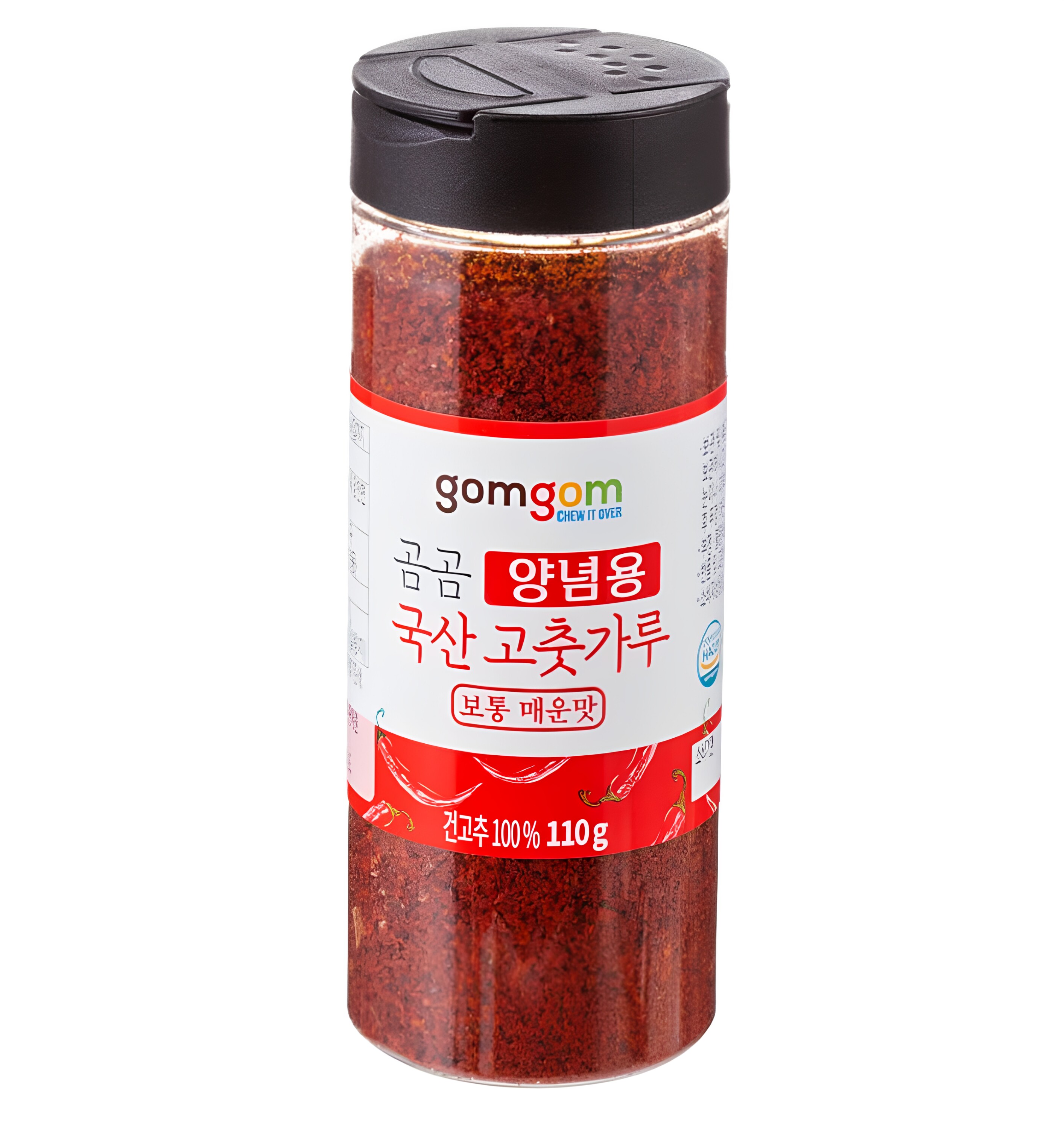 gomgom韩国产优质中辣辣椒粉调味细粉110g瓶装韩式风味料理辣椒面