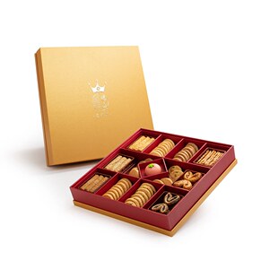 皇玥新品 皇至尊新年礼盒新年送礼年货蝴蝶酥曲奇蛋卷组合 1盒