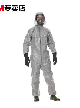 3M4570带帽连体防化服防尘防酸防护服喷漆农药防化学飞溅隔离服