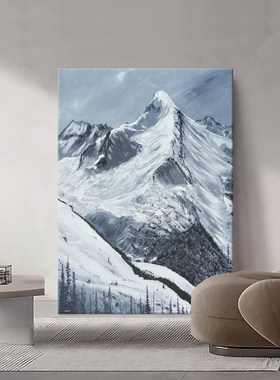 雪山风景装饰画客厅玄关