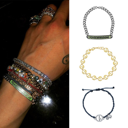 gd权志龙同款反战雏菊可调节手链