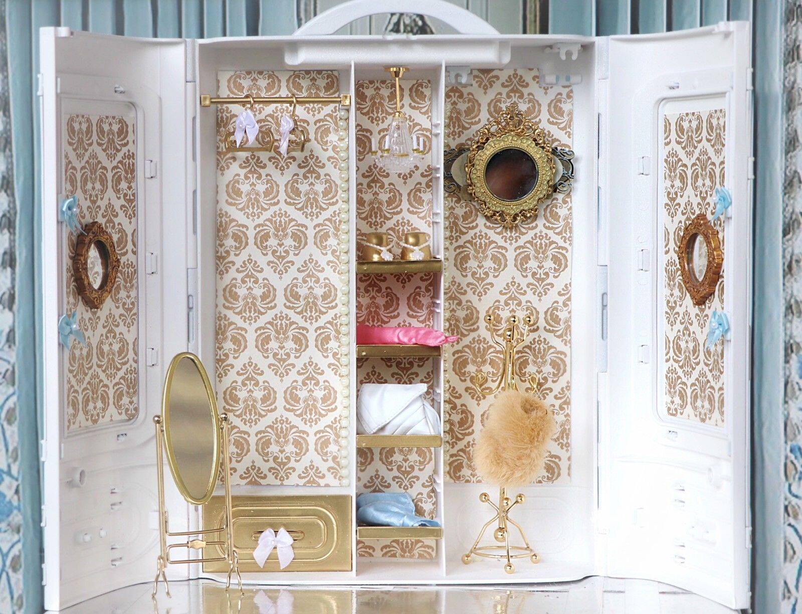 silkstone barbie 小布 芭比娃娃 6分娃 精美手提箱 娃屋家具配件