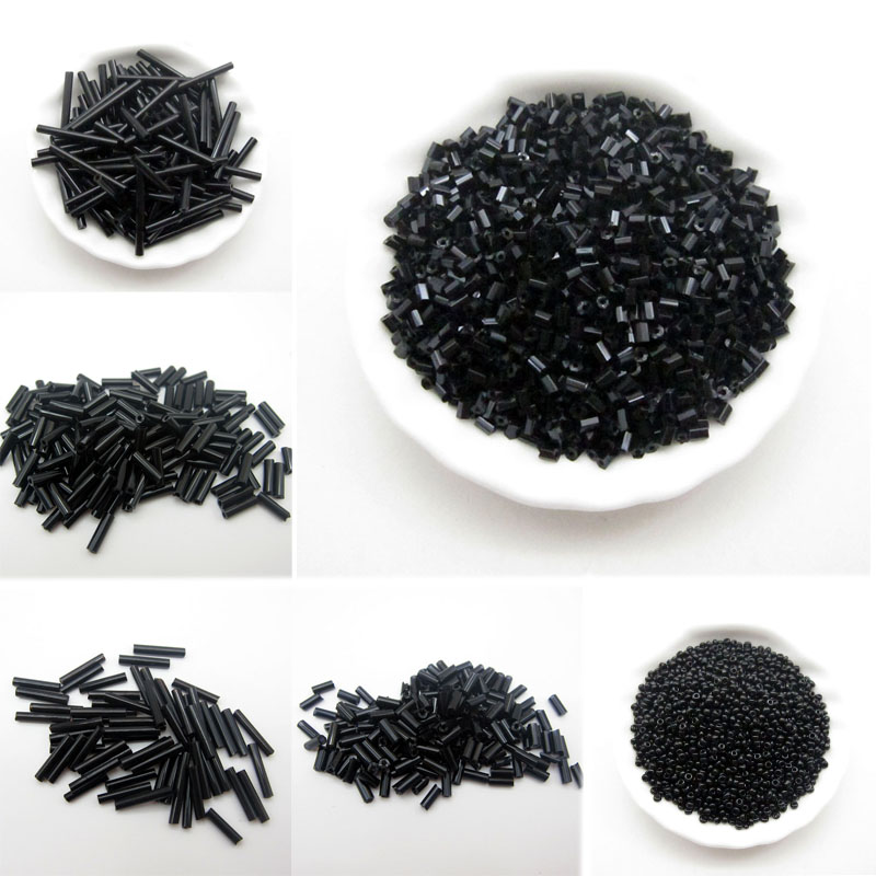 黑色散珠古风发簪管珠米珠辅料