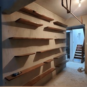 定制墙上置物架墙上卧室壁挂实木一字隔板书架客厅墙面收纳挂墙式