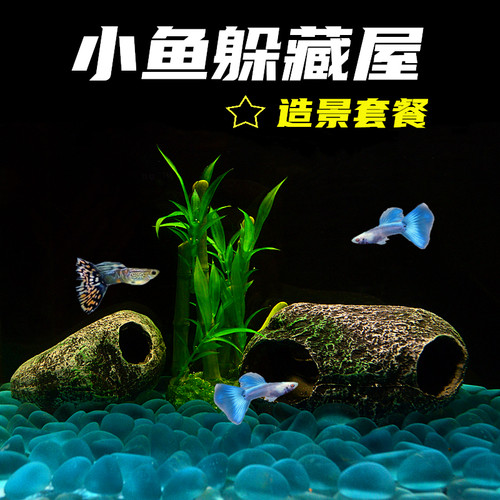 鱼缸装饰屋造景虾窝虾罐躲避屋