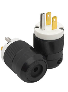 美规15A125V常规工业插头NEMA 5-15P大功率美式发电机电源插头