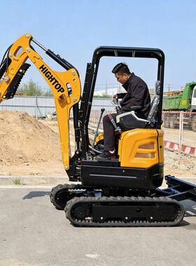 出口西班牙HT20履带式挖掘机 2吨农用挖坑挖土机 家用微型小挖机