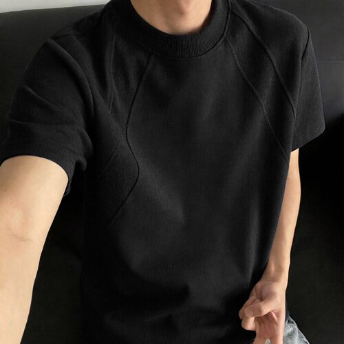 短袖男解构拼接设计感夏