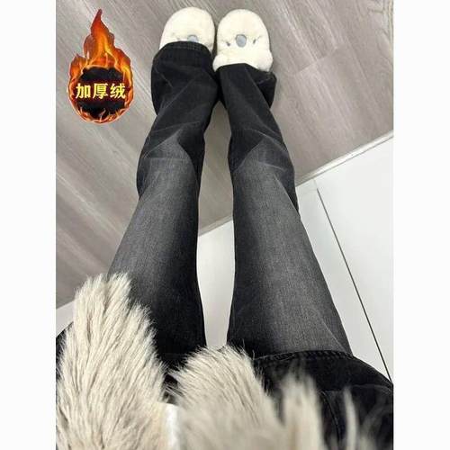 女大童秋冬新款微喇叭裤学生修身