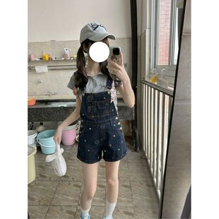 女童背带裤夏季2026新款12岁13中大童15学生洋气韩版超好看牛仔裤