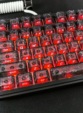 锻碳纹键帽侧刻透光适配EV63迈从G87魔导士ATKRS6小蜜蜂made68pro