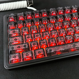 锻碳纹键帽侧刻透光适配EV63迈从G87魔导士ATKRS6小蜜蜂made68pro