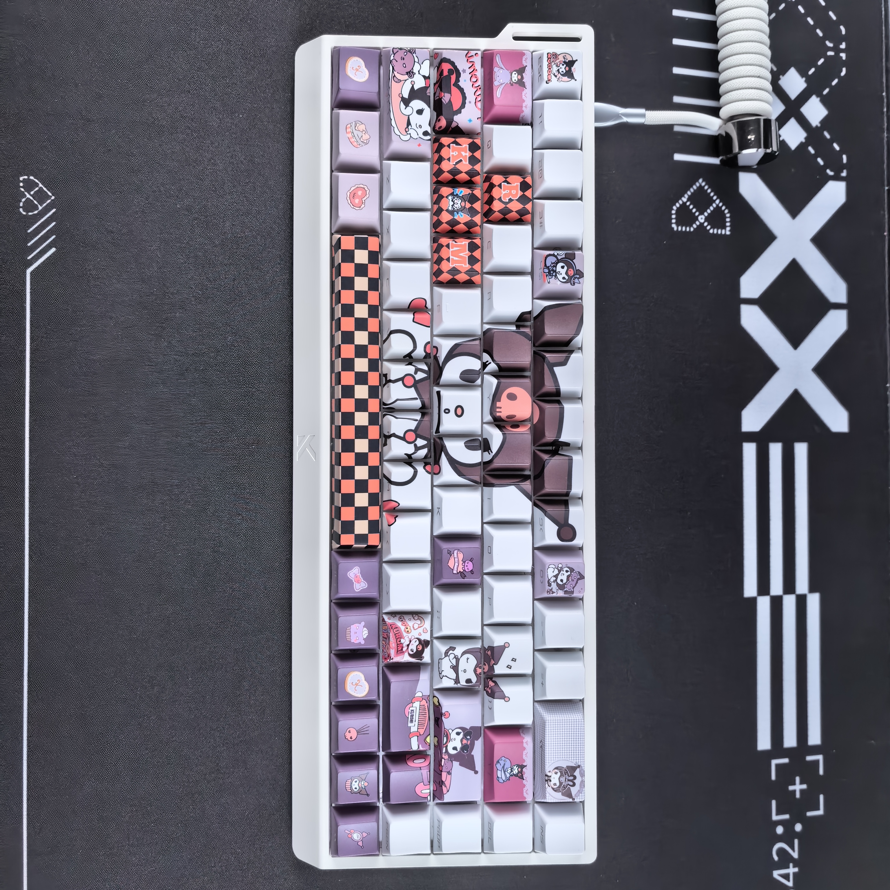 库洛米键帽侧刻透光适配wooting迈从ACE68魔导士made68狼蛛hero68