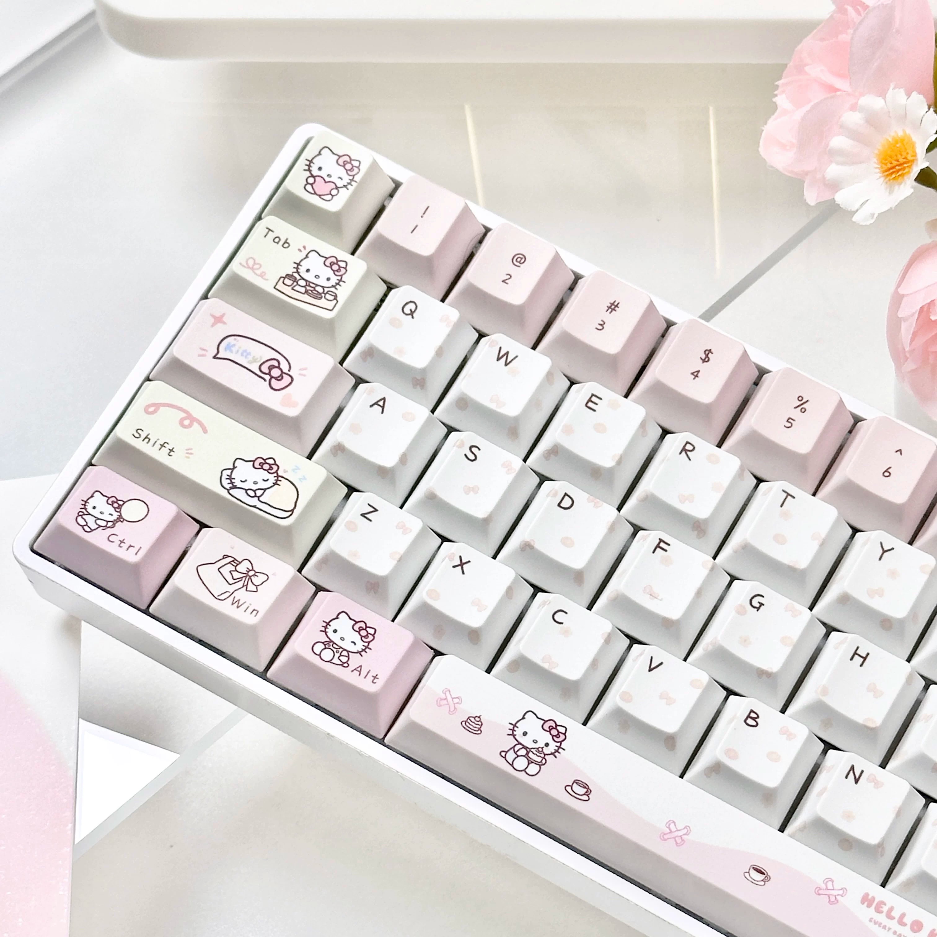 HelloKitty喵键帽正刻适配EV63迈从Ace68夜魔蜜氪made68前行者X87图片