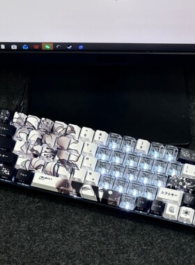 蕾塞键帽侧刻透光适配迈从Ace68美加狮MAD60前行者X87魔导士EV63