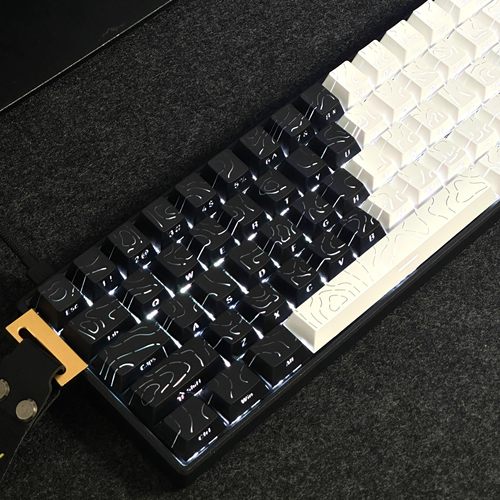 等高线4.0键帽侧刻字符图案双透光适配EZ63前行者X87迈从Ace68ATK