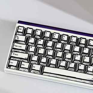 漫画键帽PBT原厂高适配wooting60迈从Ace68前行者X87狼蛛F75 EZ63