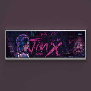 LOL金克丝键帽侧刻透光原厂PBT适美加狮mad60前行者x87迈从Ace68