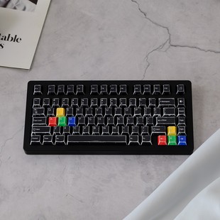 黑色漫画风键帽适配wooting60迈从Ace68魔导士前行者X87狼蛛F98