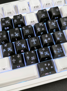 克罗心爱心键帽侧刻透光适配EV63迈从Ace68前行者X87魔导士made68