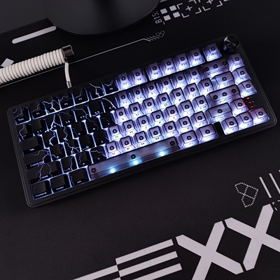 XVX闪电拼雾透侧刻键帽适配wooting魔导士迈从ACE68夜魔前行者X87