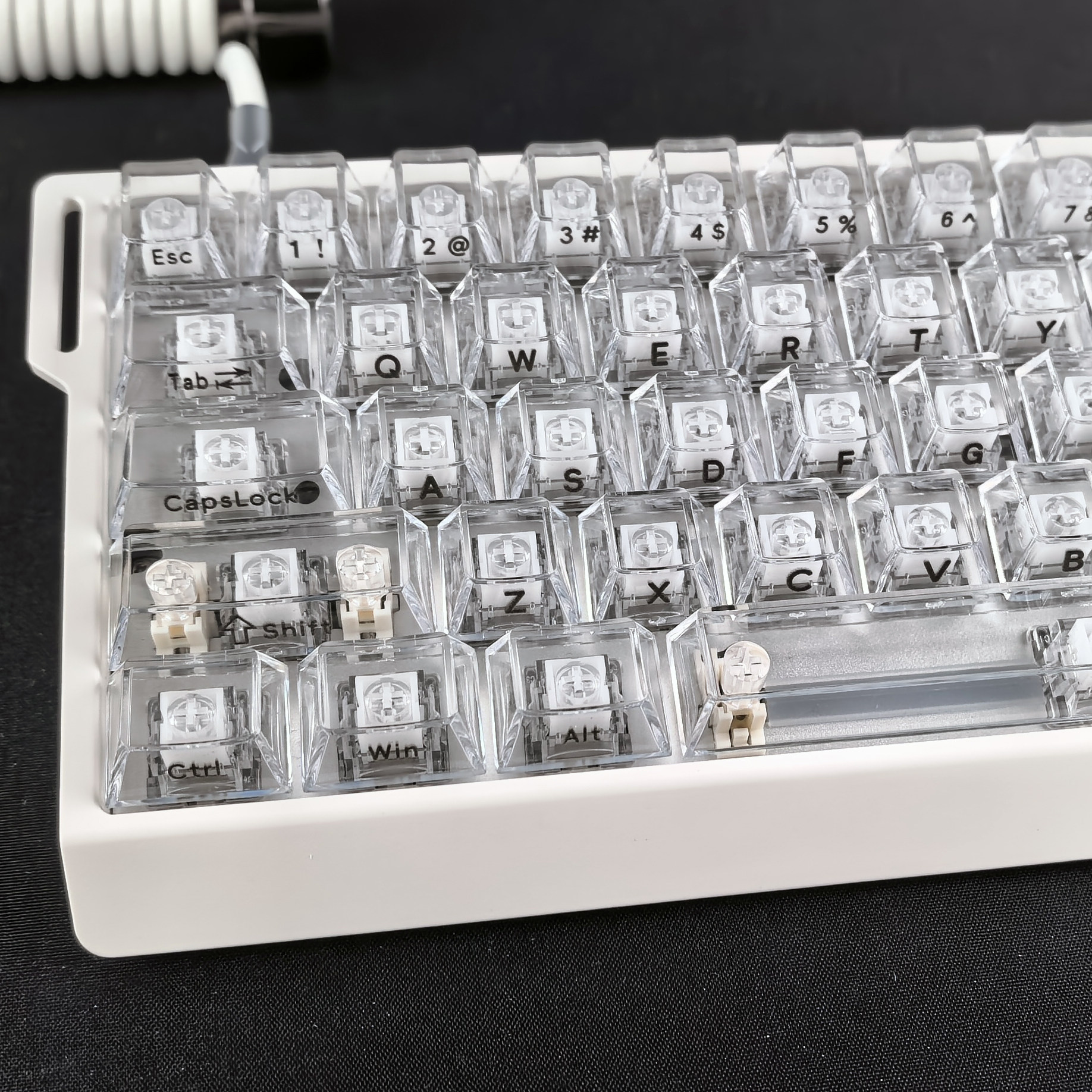 白色透明侧刻键帽适配EV63迈从Ace68小蜜蜂made68ATKRS6前行者X87图片