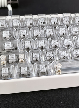 白色透明侧刻键帽适配EV63迈从Ace68小蜜蜂made68ATKRS6前行者X87