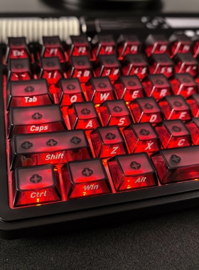 黑色顶面雾透光键帽适配wooting迈从Ace68魔导士前行者X87夜魔ATK