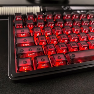 黑色顶面雾透光键帽适配wooting迈从Ace68魔导士前行者X87夜魔ATK