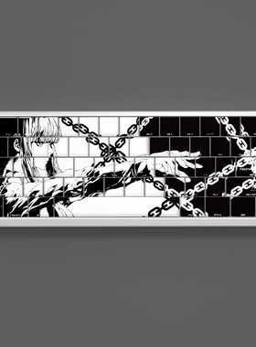 玛奇玛键帽透光侧刻动漫PBT适配wooting60狼蛛f87pro美加狮nano68