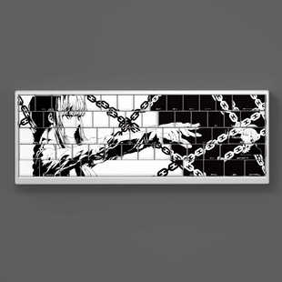 玛奇玛键帽透光侧刻动漫PBT适配wooting60狼蛛f87pro美加狮nano68