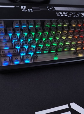 雾透键帽侧刻OEM高适配wooting迈从Ace68前行者X87 made68魔导士