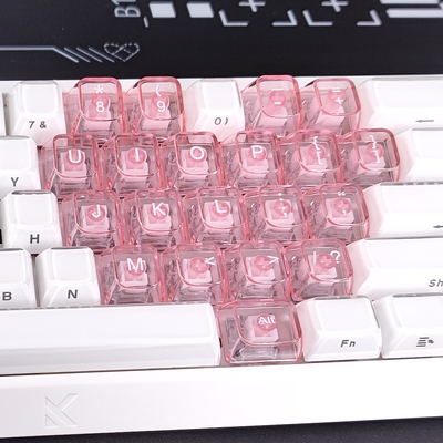 透明爱心键帽正刻适配迈从Ace68美加狮MAD60魔导士EZ63 ATKRS6