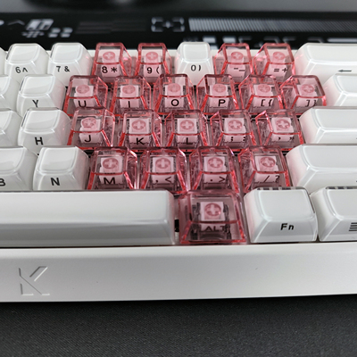 透明爱心侧刻键帽适配迈从Ace68 EZ63 前行者X87魔导士wooting60