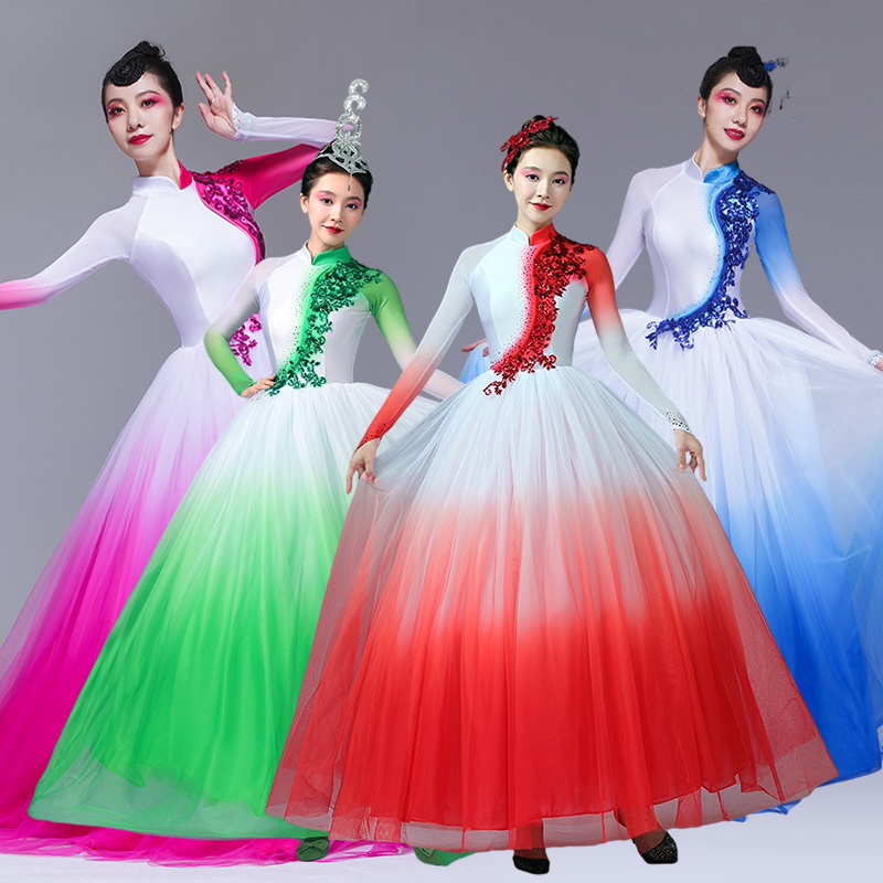 灯火里的中国服饰开场舞大摆裙
