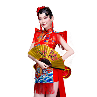 大气开场舞舞蹈水鼓舞打鼓服演出服女中国风鼓舞飞扬龙鼓演出服装