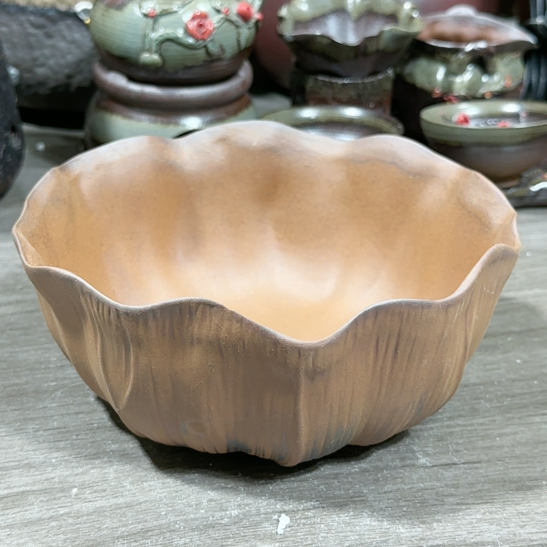 原矿老岩泥柴烧茶洗直径19厘米高8.3