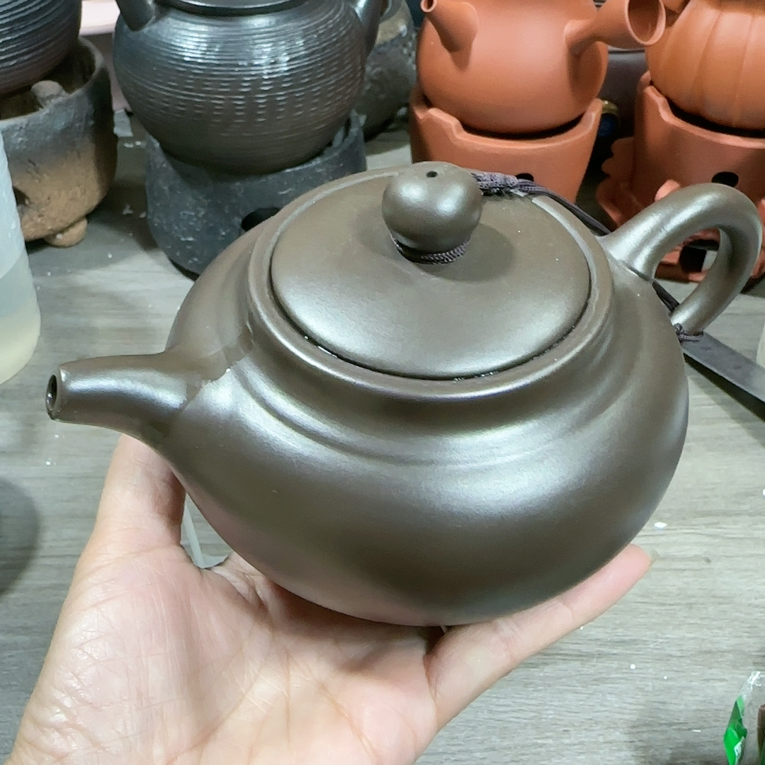 紫砂朱泥大泡茶壶400毫升