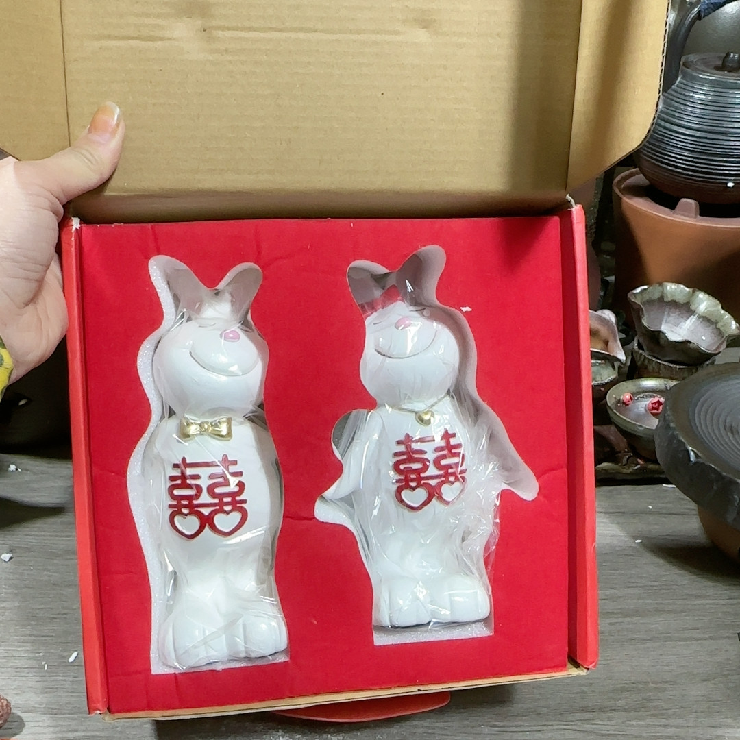 情侣兔子一对摆件,餐饮具,煮茶炉,淘宝优惠券,粉丝福利购,淘宝优惠卷