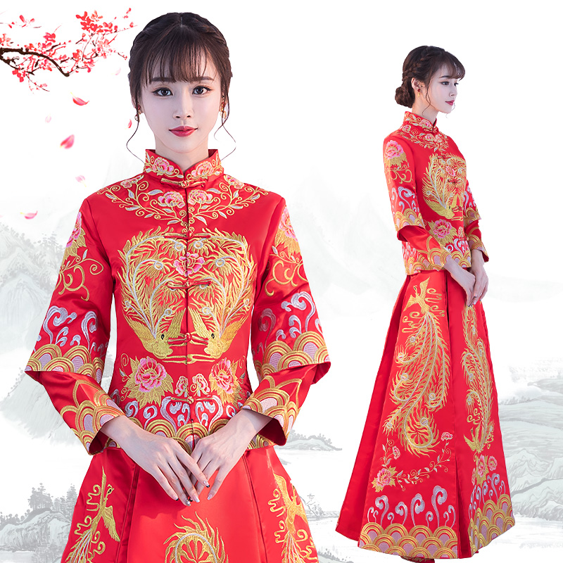 show wo clothing bride 2018 new female toast clothing large size