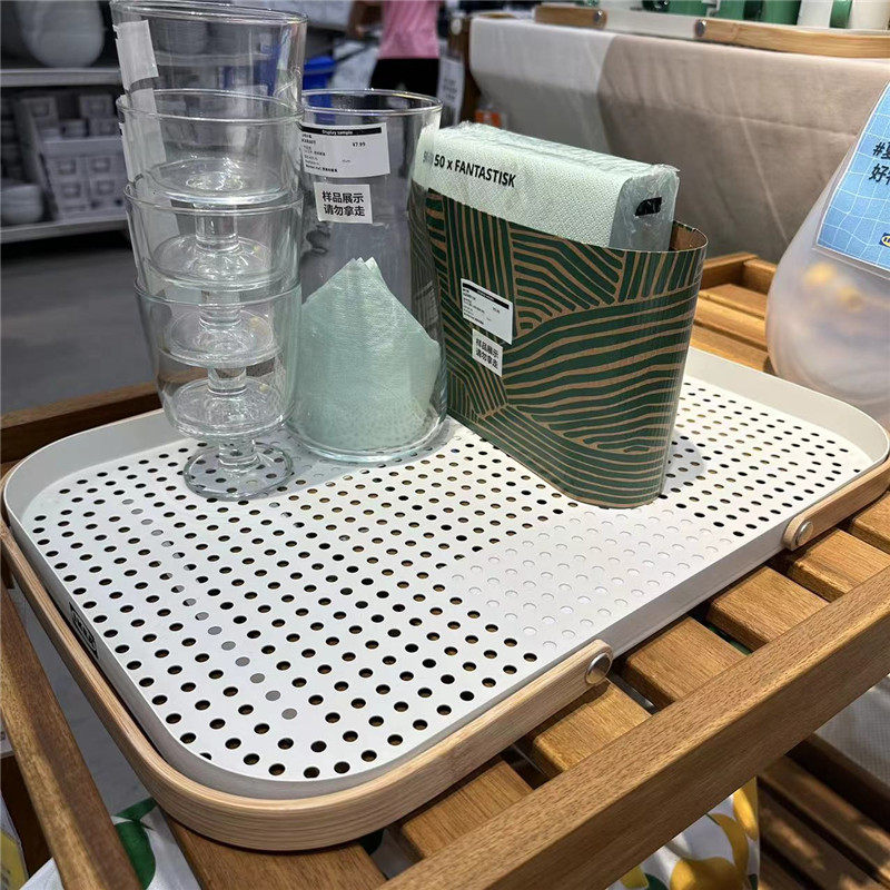 IKEA宜家国内代购 提尔宫恩托盘餐盘茶盘果盘防尘耐刮杯托盘简约
