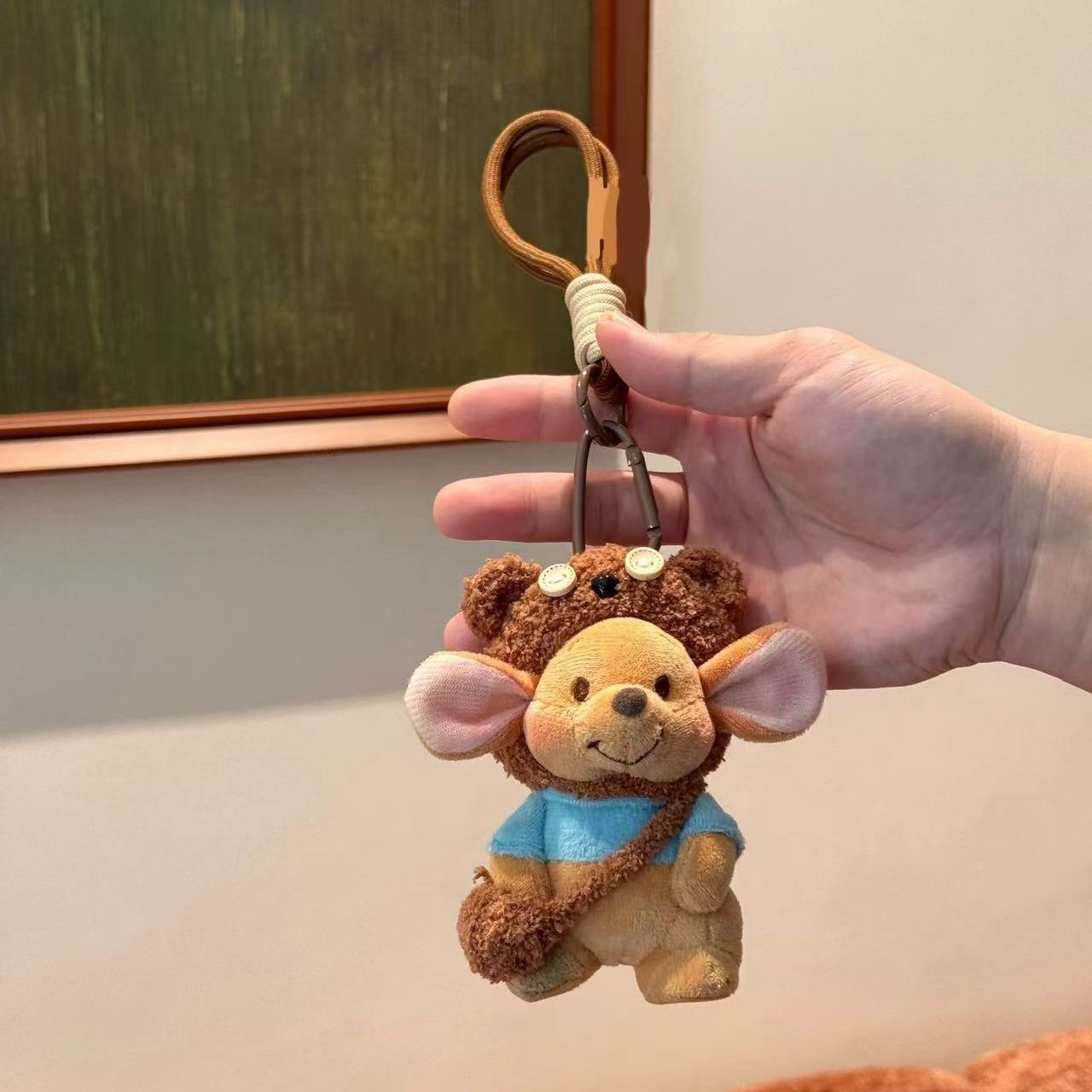 小豆毛绒公仔包包挂件汽车钥匙扣送女友闺蜜生日礼物小豆玩偶配饰