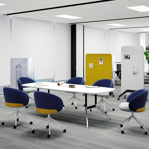 办公电脑椅久坐舒适靠背椅轻奢会议室职员椅带轮洽谈接待桌椅组合